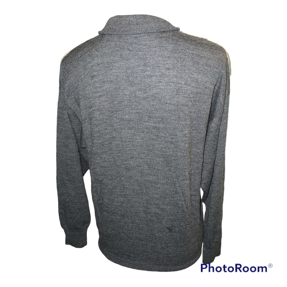 Brooks Brothers Large gray/yellow/white merino wool sweater New Without Tags - Picture 3 of 12